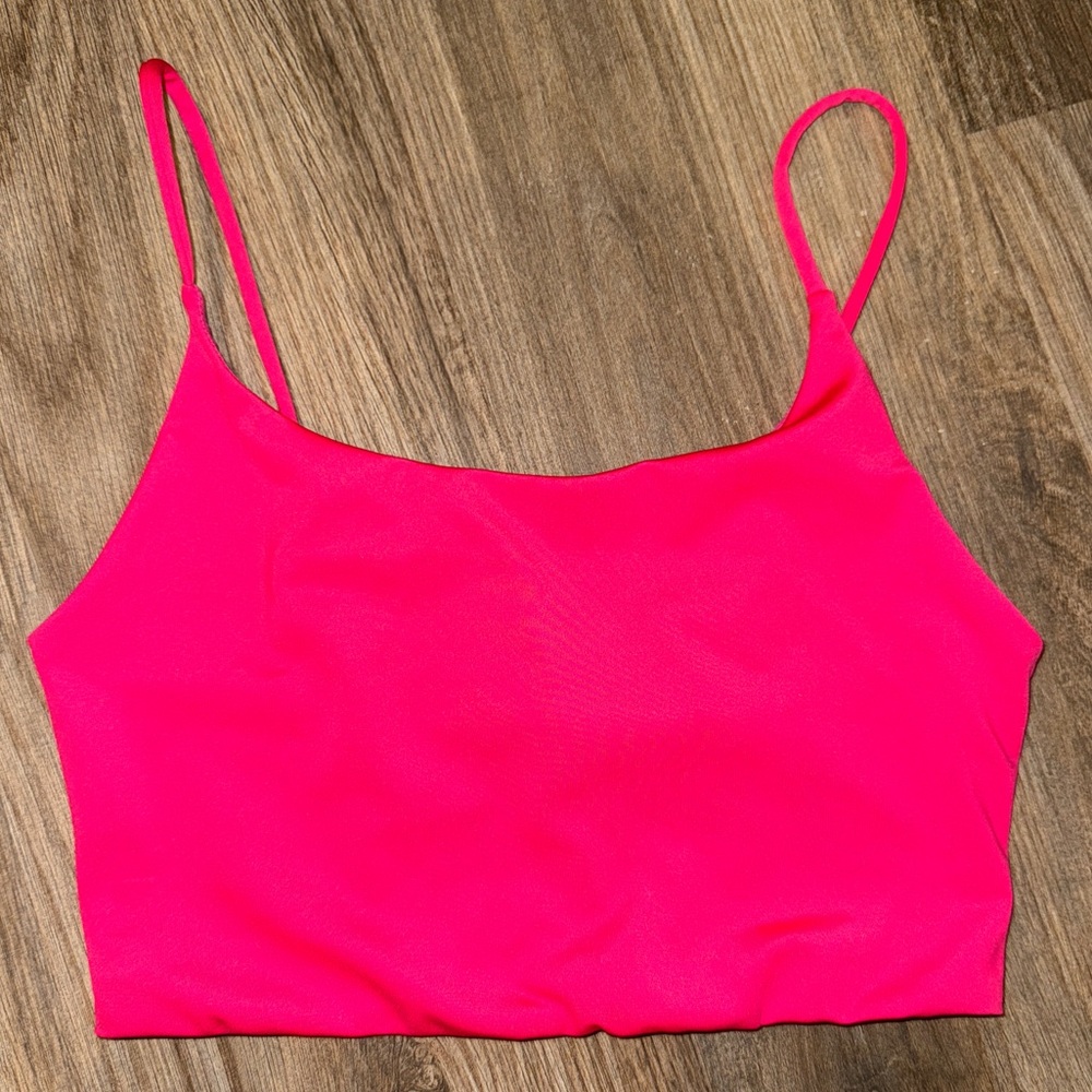 ALICE + OLIVIA | Neon Pink Bra Crop Top | XS
